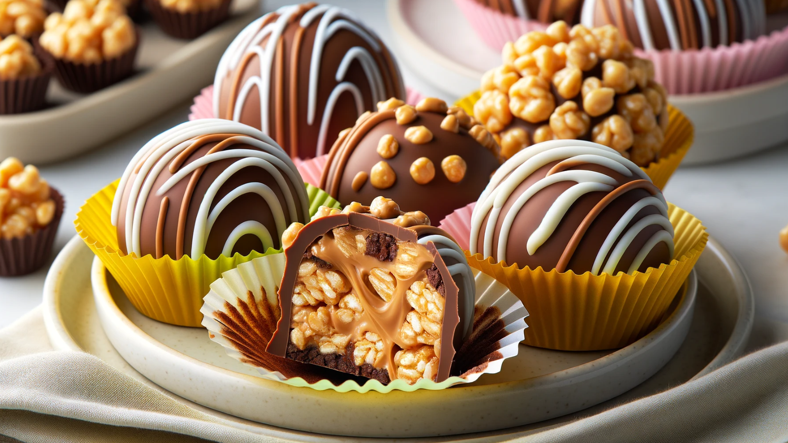 Peanut Butter Balls with Rice Krispies