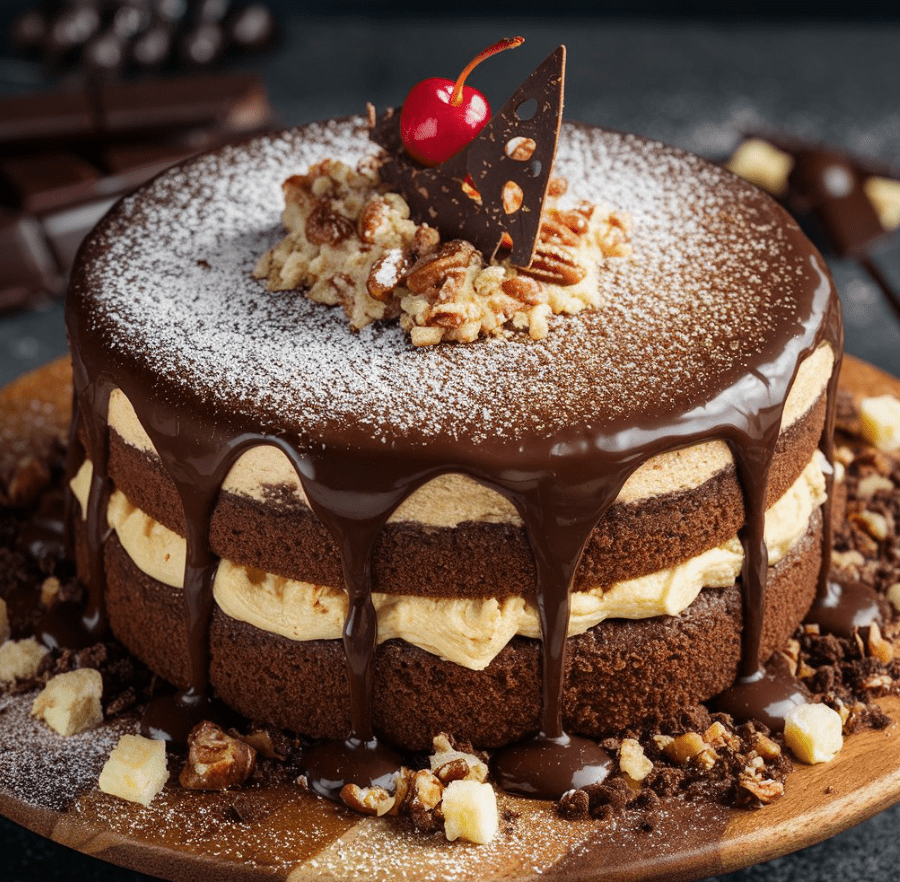 german chocolate cheesecake cake 