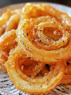 A plate of golden-brown, cheesy Tennessee onions with crispy edges, seasoned with spices and baked to perfection.