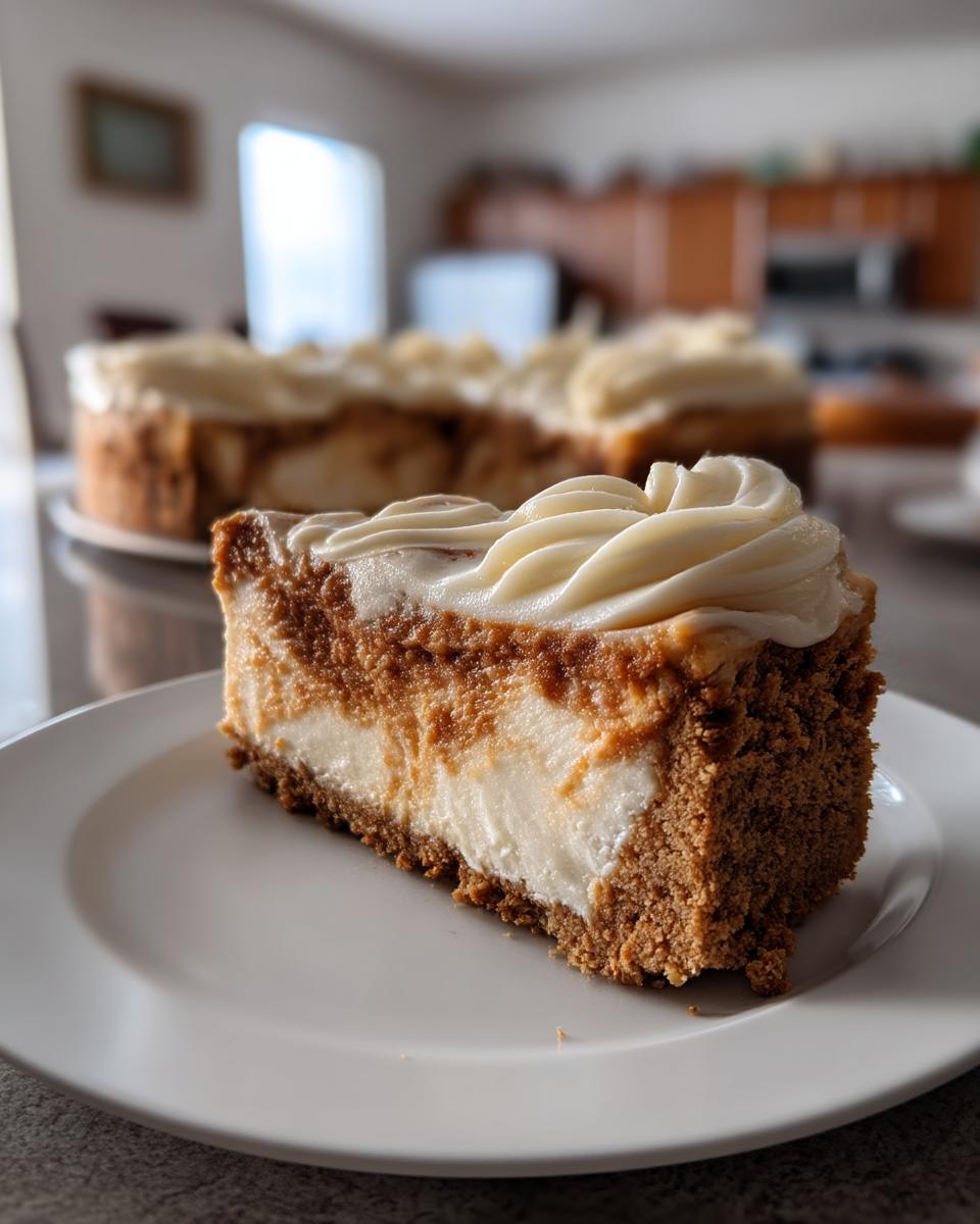 Cinnamon Roll Cheesecake with Cream Cheese Icing - detail 3