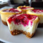 Luscious Lemon Raspberry Swirl Cheesecake Cups