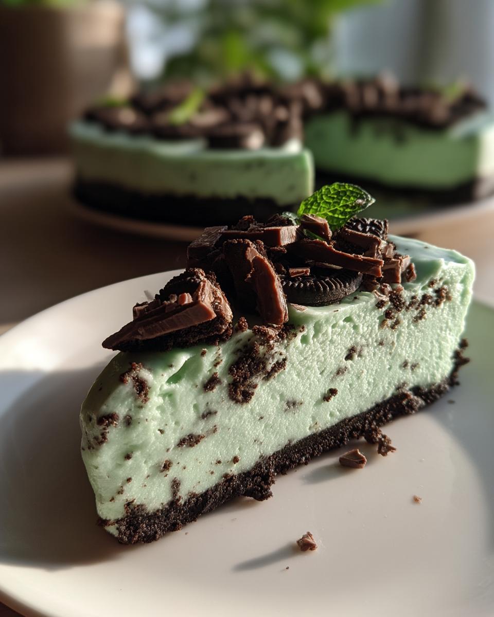 No-Bake Oreo Mint Cheesecake - detail 2