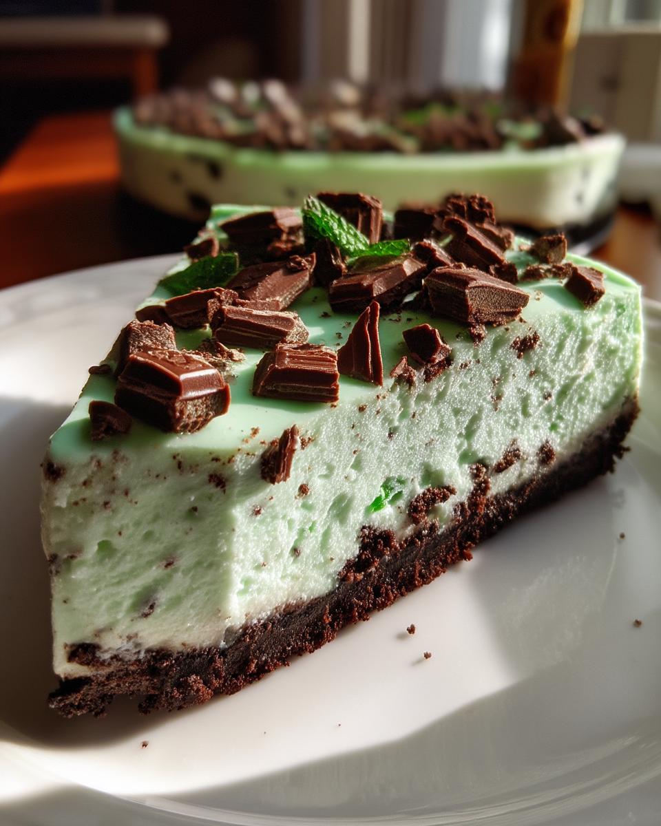 No-Bake Oreo Mint Cheesecake - detail 3