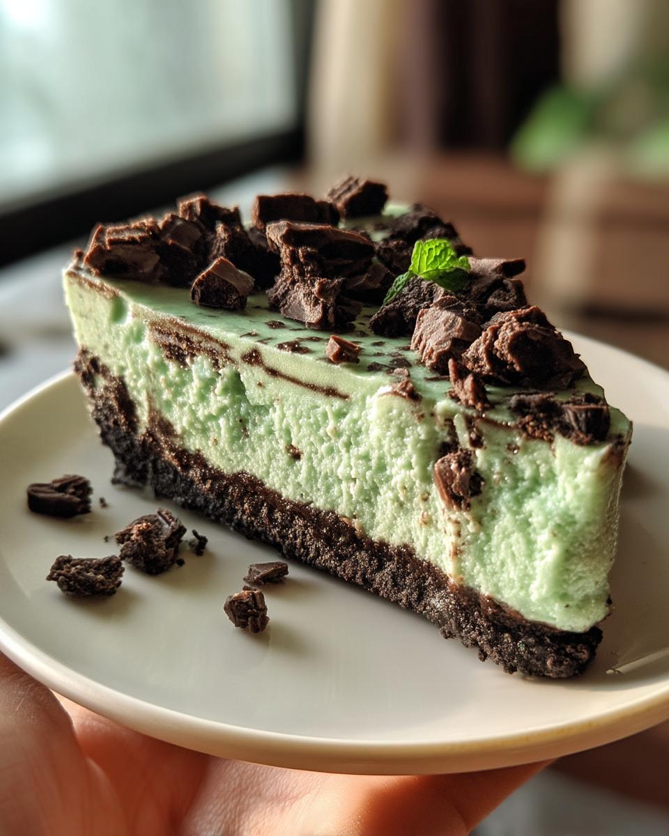 No-Bake Oreo Mint Cheesecake - detail 4