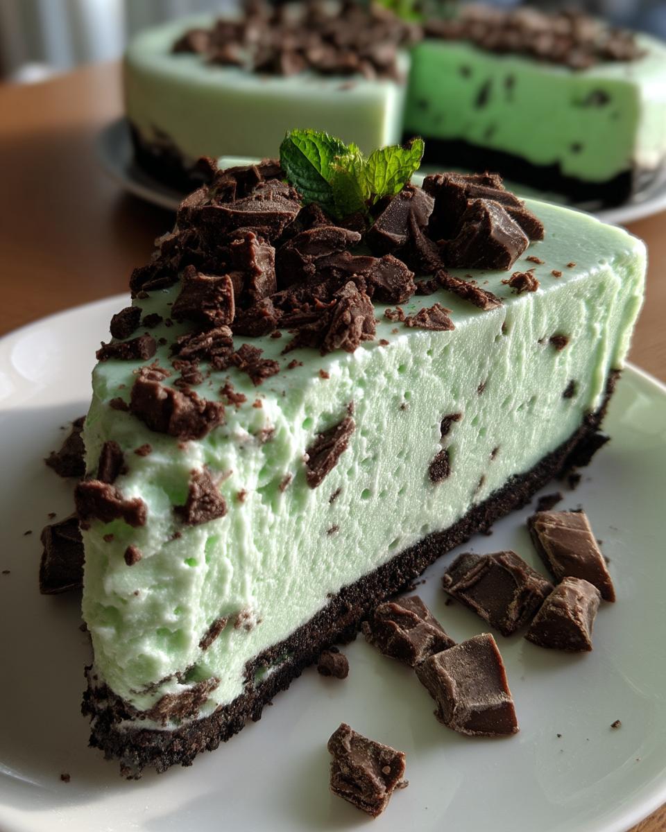 No-Bake Oreo Mint Cheesecake - detail 5