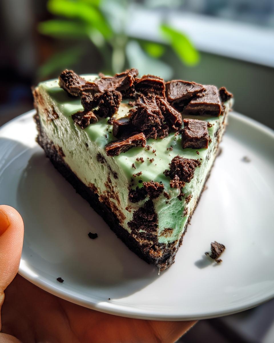 No-Bake Oreo Mint Cheesecake - detail 6
