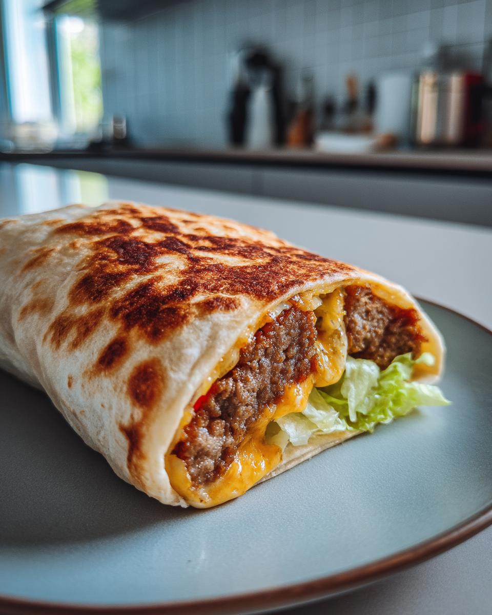 Air Fryer Cheeseburger Wraps - detail 1