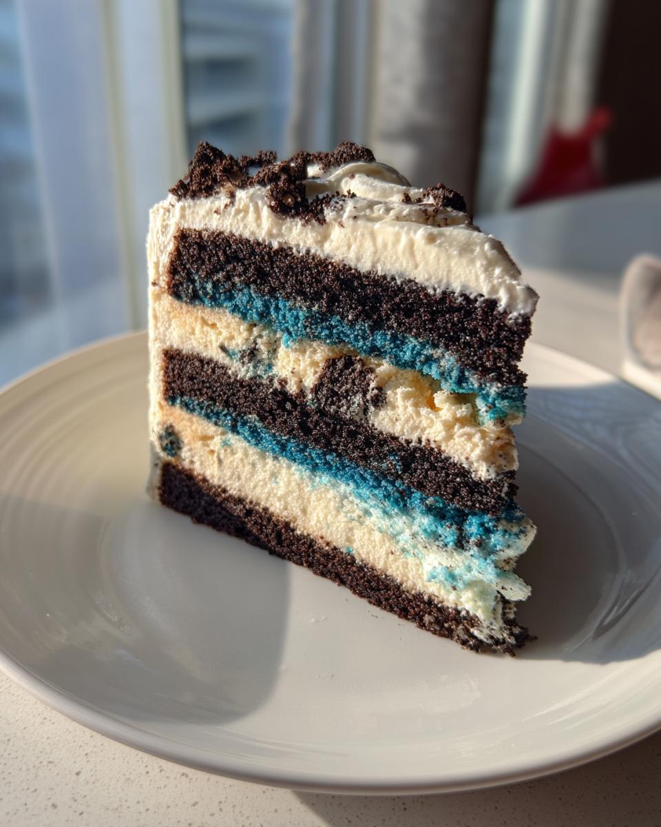 Blue Velvet Oreo Cheesecake Cake - detail 1