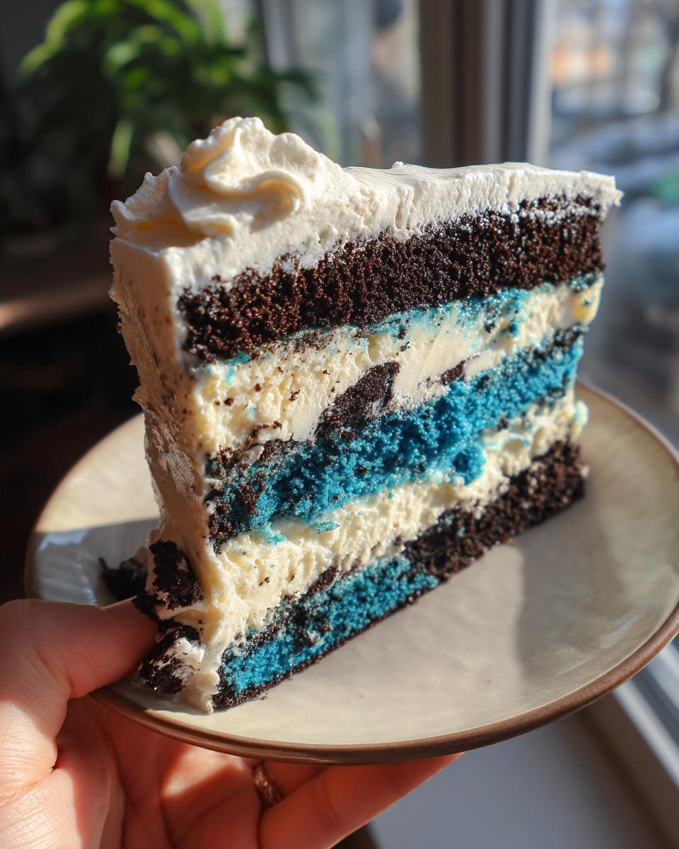 Blue Velvet Oreo Cheesecake Cake - detail 2