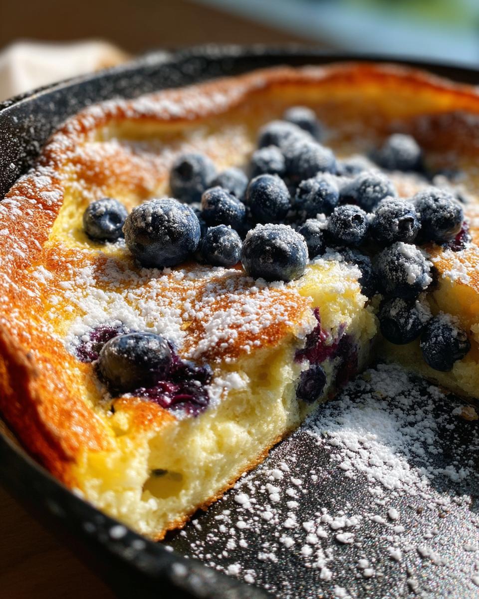 Blueberry Lemon Dutch Baby Pancake - detail 1