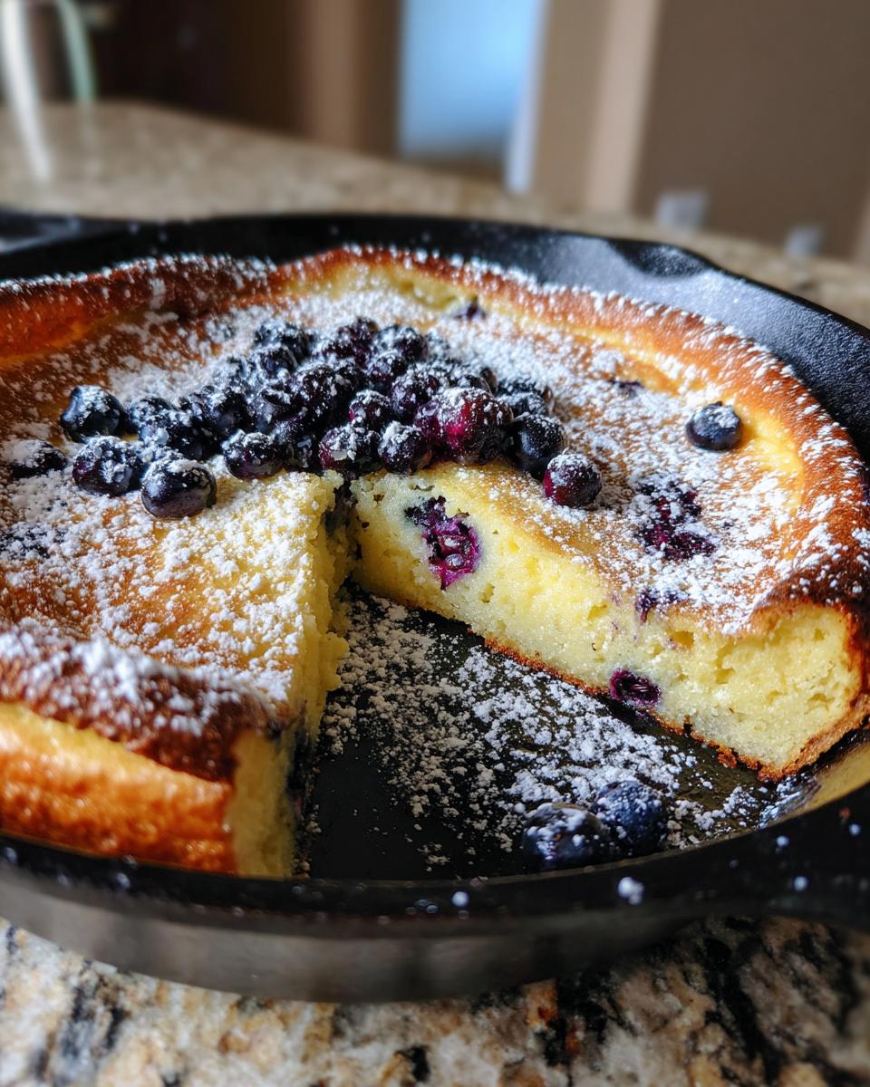 Blueberry Lemon Dutch Baby Pancake - detail 2