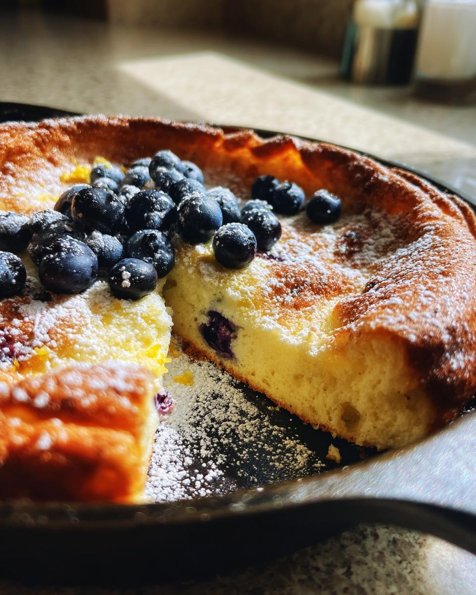 Blueberry Lemon Dutch Baby Pancake - detail 3