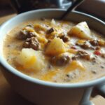 Cheesy Hamburger Potato Soup