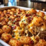 Chicken Bacon Ranch Tater Tot Casserole