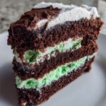 Chocolate Mint Poke Cake