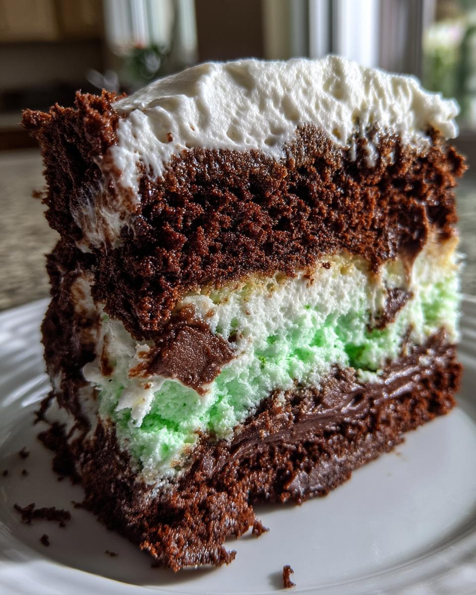 Chocolate Mint Poke Cake - detail 5