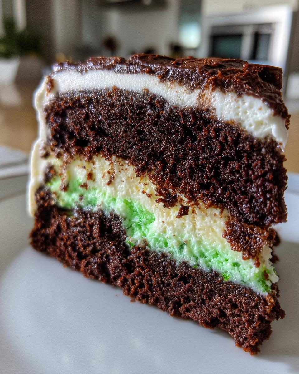 Chocolate Mint Poke Cake - detail 3
