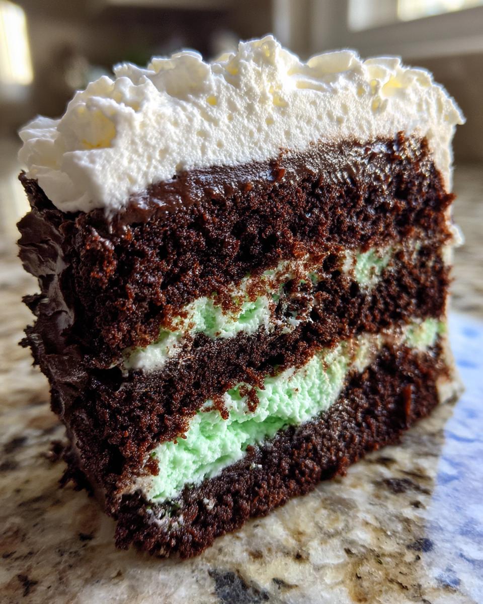Chocolate Mint Poke Cake - detail 4