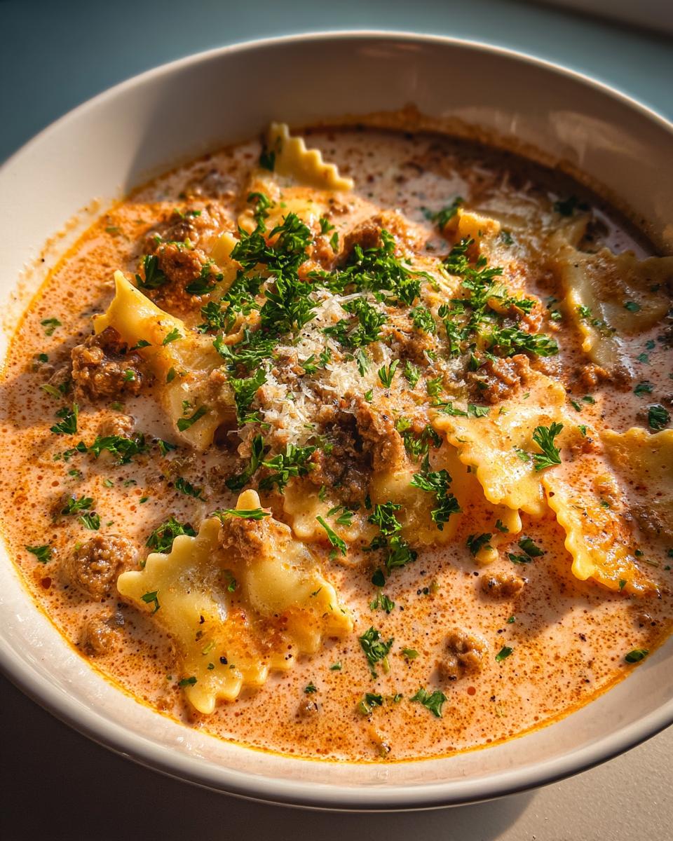 Creamy Alfredo Lasagna Soup - detail 1