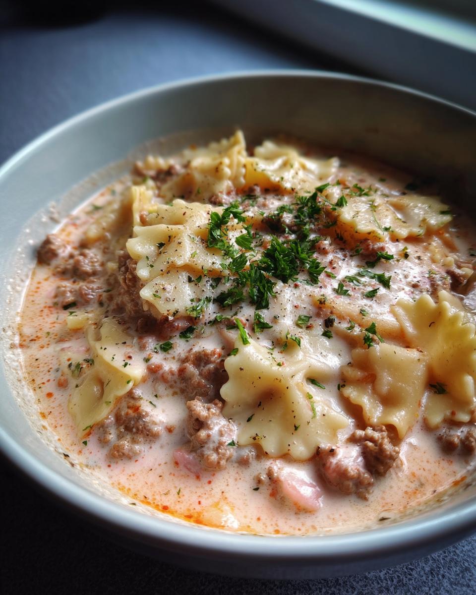Creamy Alfredo Lasagna Soup - detail 3