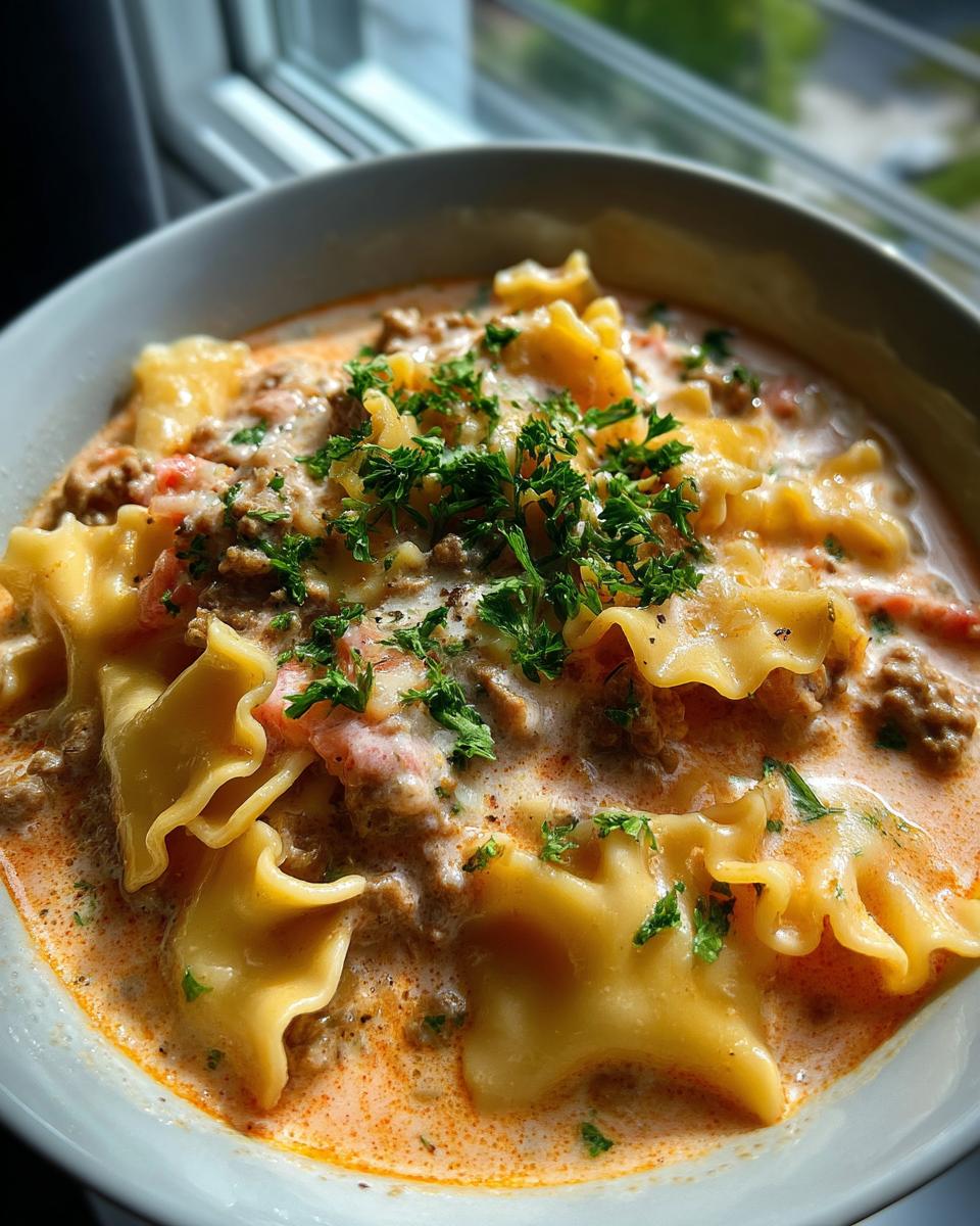 Creamy Alfredo Lasagna Soup - detail 4
