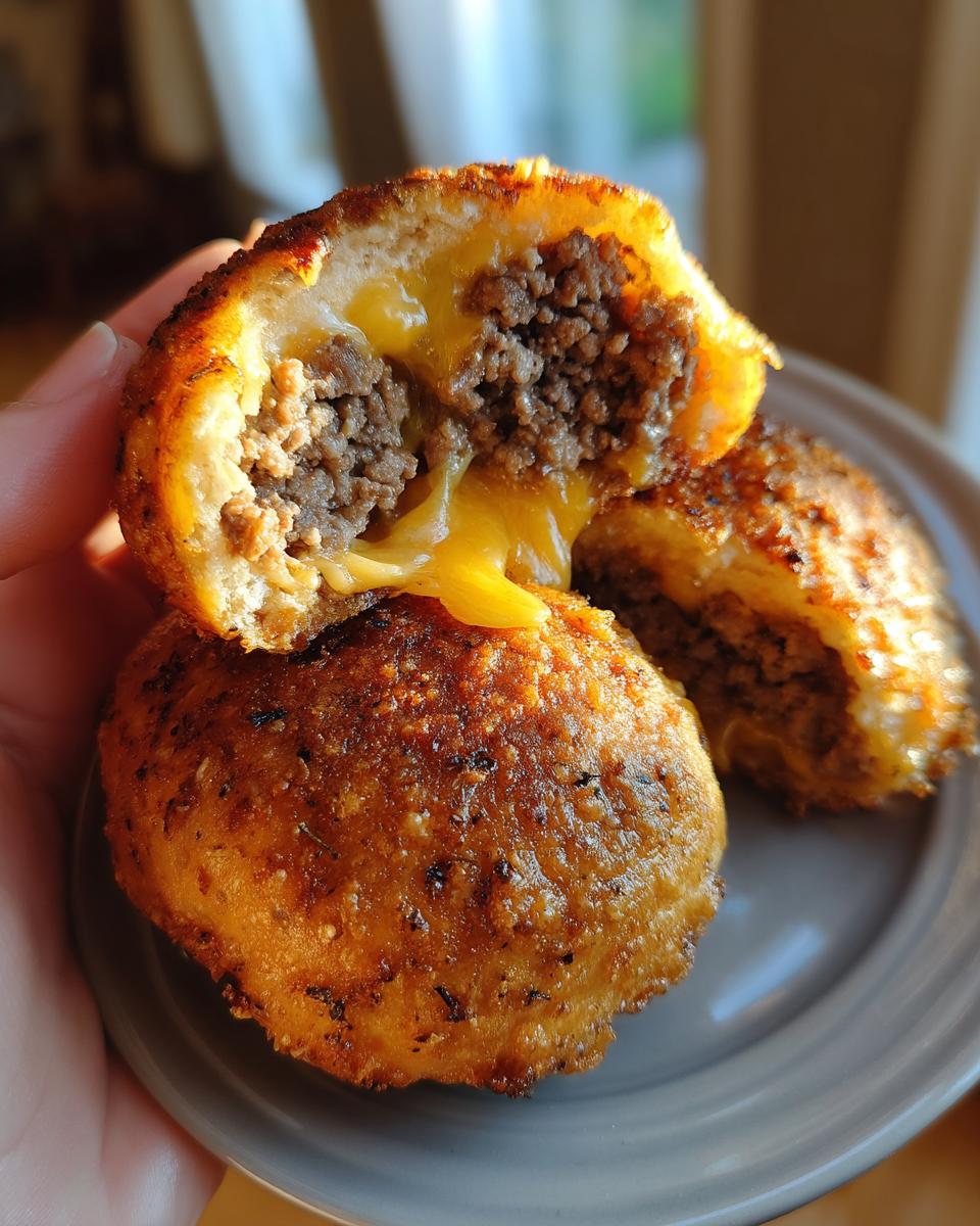 Garlic Parmesan Cheeseburger Bombs - detail 1