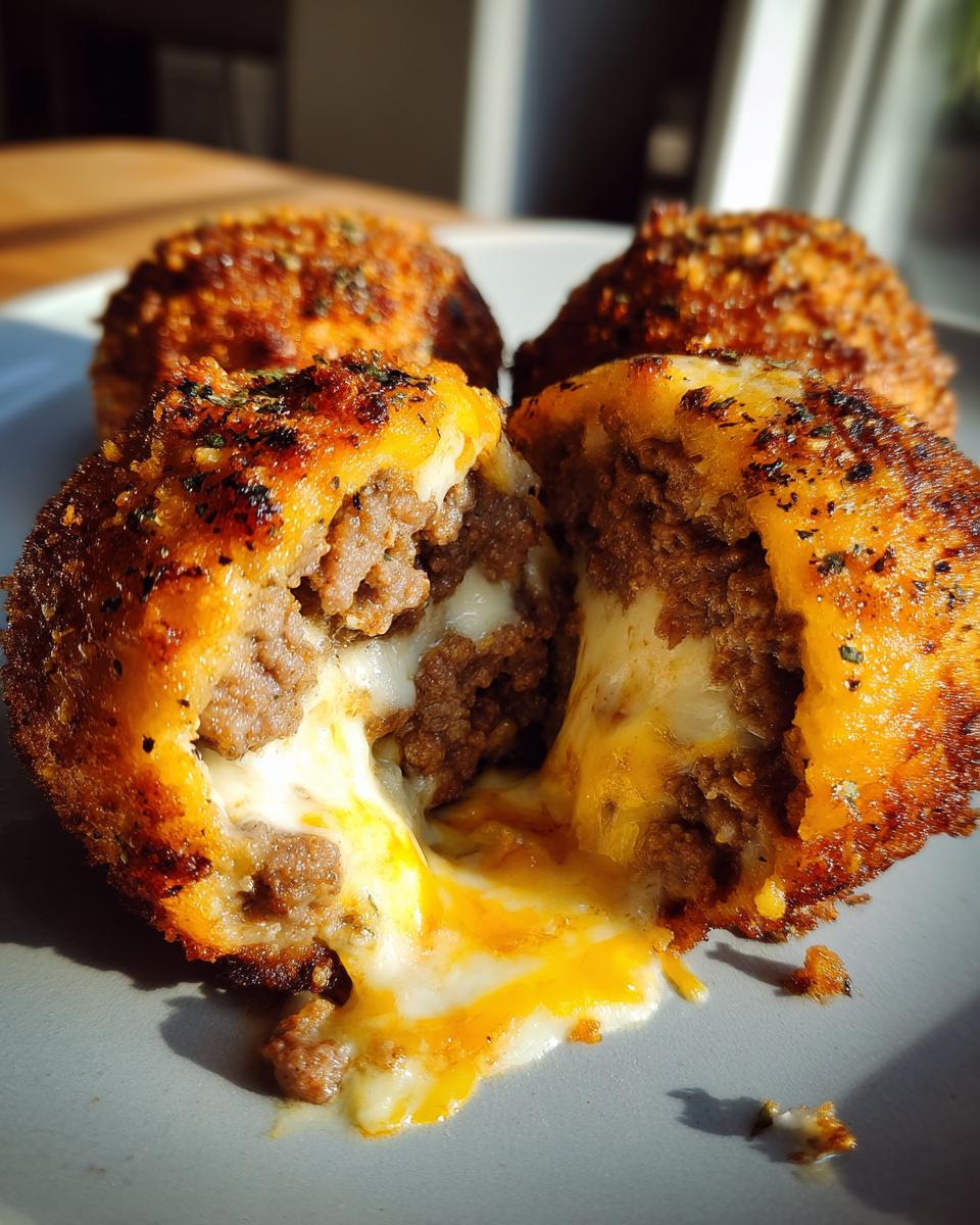 Garlic Parmesan Cheeseburger Bombs - detail 2