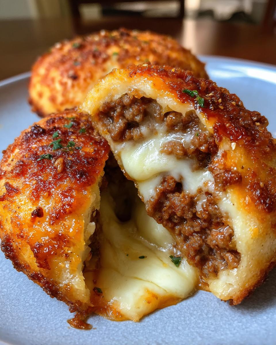 Garlic Parmesan Cheeseburger Bombs - detail 3