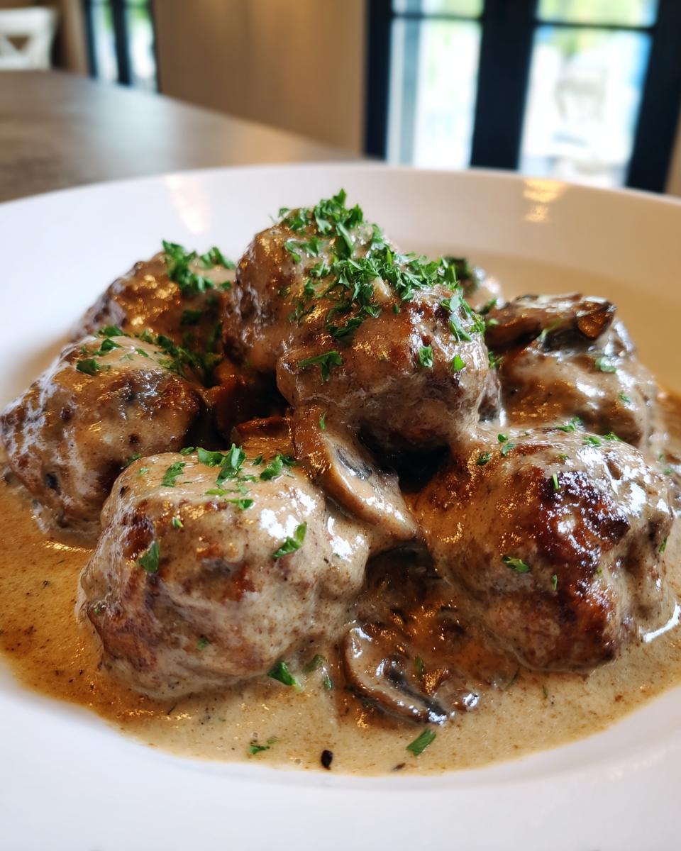 Gourmet Meatballs in a Rich Mushroom Sauce - detail 1