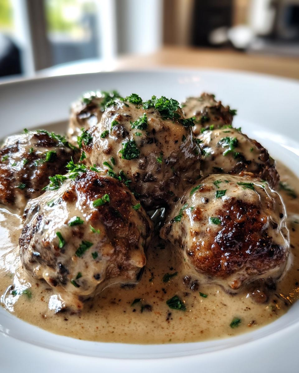 Gourmet Meatballs in a Rich Mushroom Sauce - detail 3