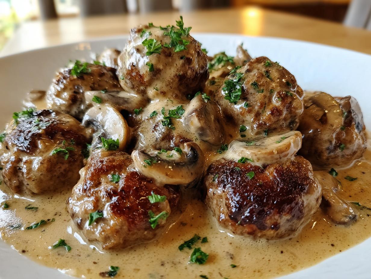 Gourmet Meatballs in a Rich Mushroom Sauce - detail 4