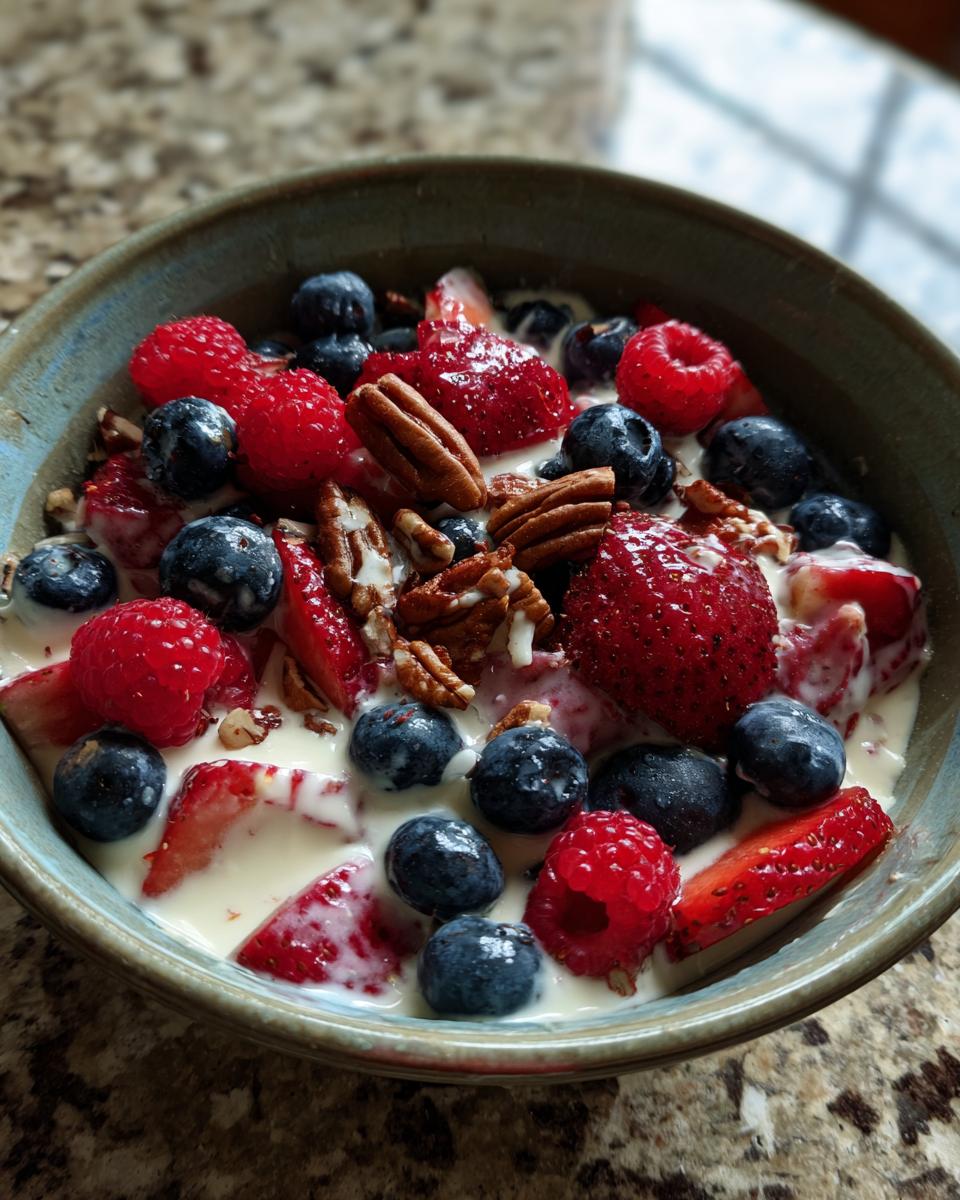 Keto Berry Cheesecake Salad - detail 2