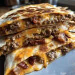 Maple Bacon Cheeseburger Bomb Quesadillas