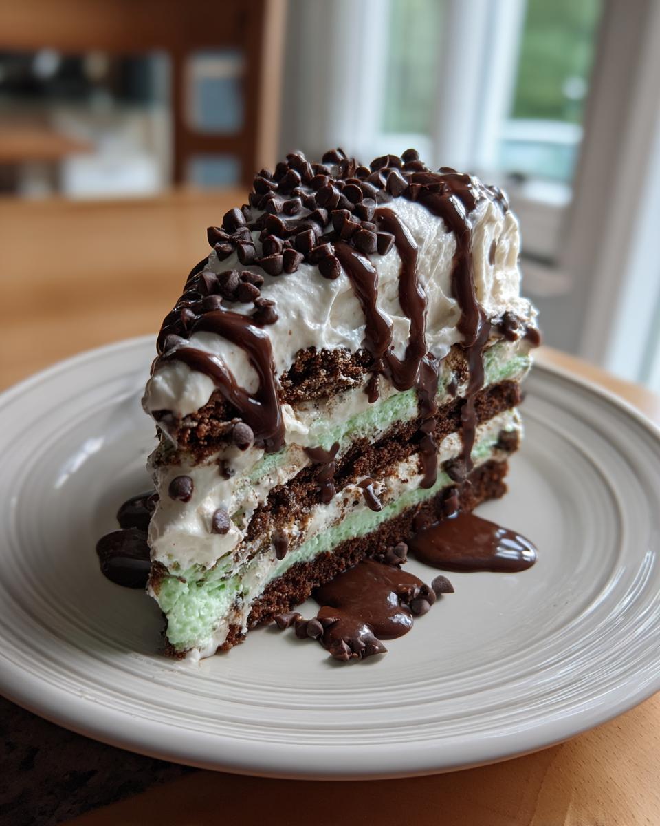 Mint Chocolate Chip Ice Cream Cake - detail 1