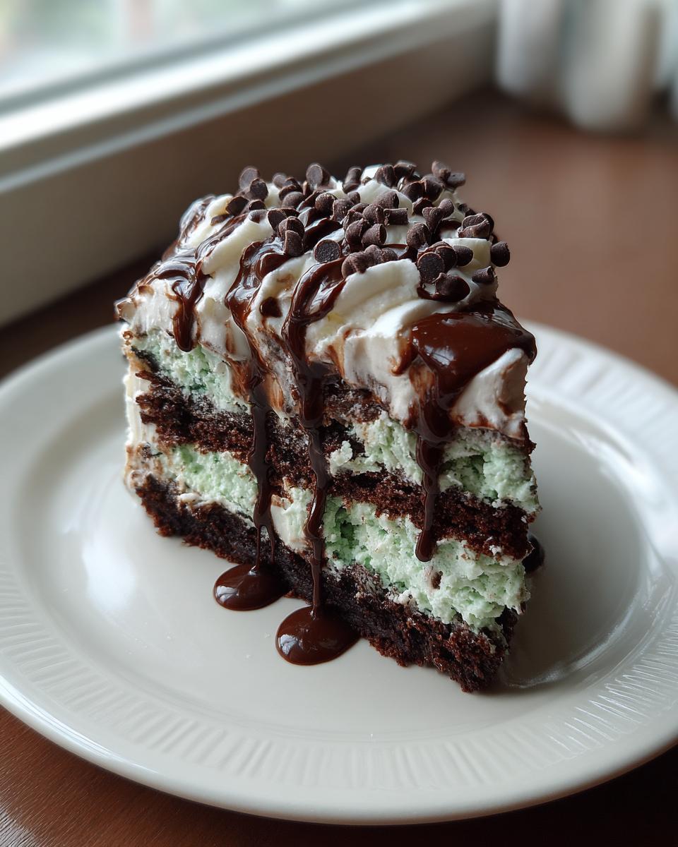 Mint Chocolate Chip Ice Cream Cake - detail 2