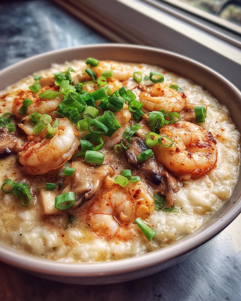 Mushroom and Shrimp Porridge Recipe - detail 1
