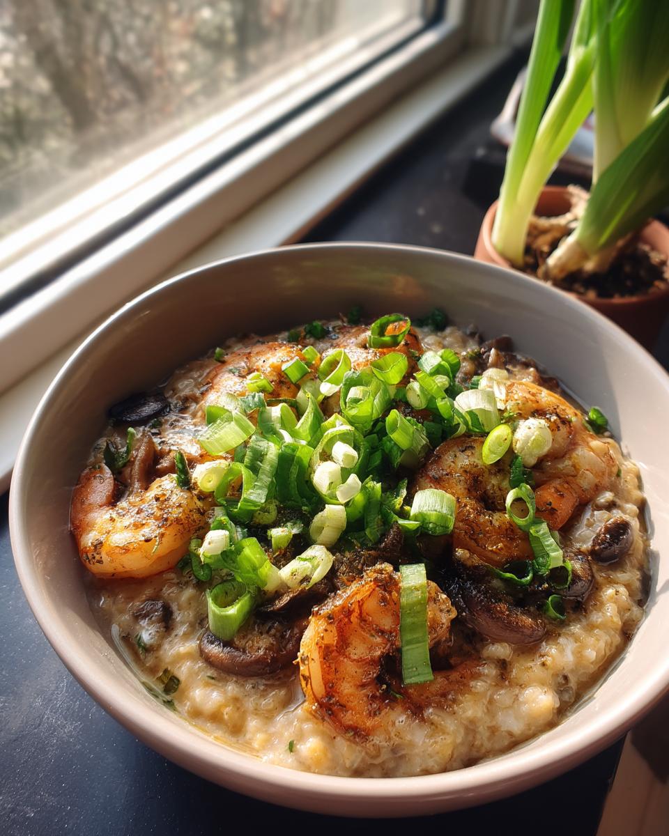 Mushroom and Shrimp Porridge Recipe - detail 2