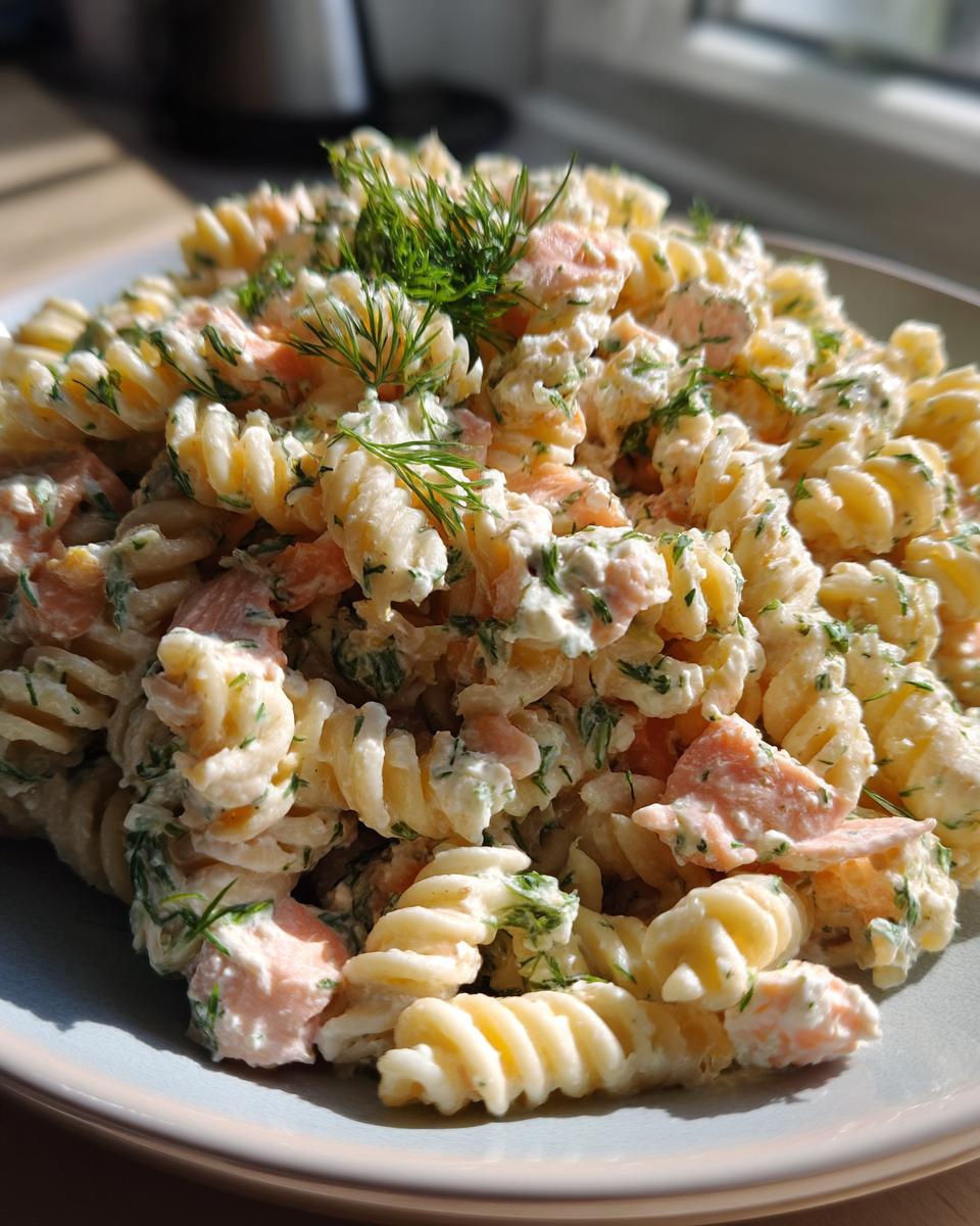 Nordic Pasta Salad with Smoked Salmon and Cream Cheese - detail 1