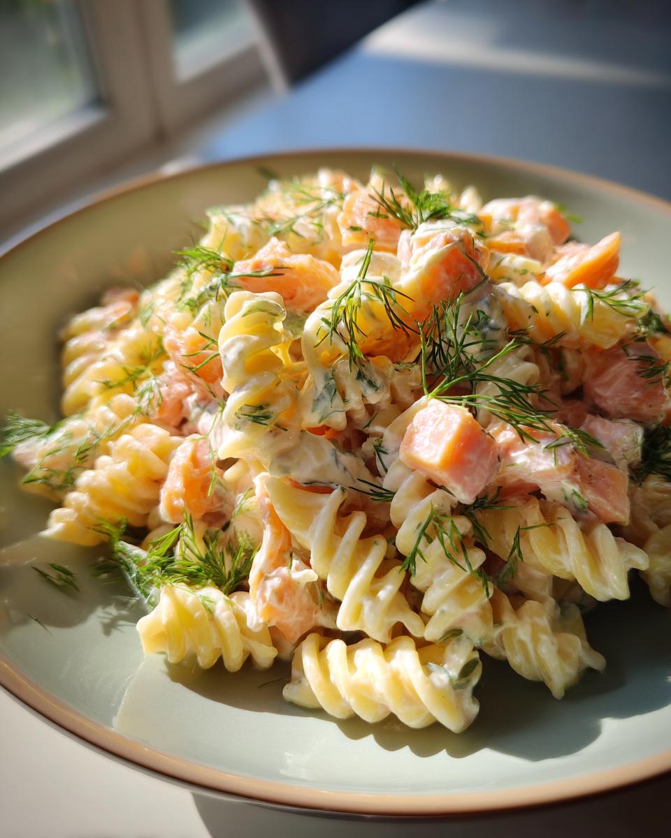 Nordic Pasta Salad with Smoked Salmon and Cream Cheese - detail 2