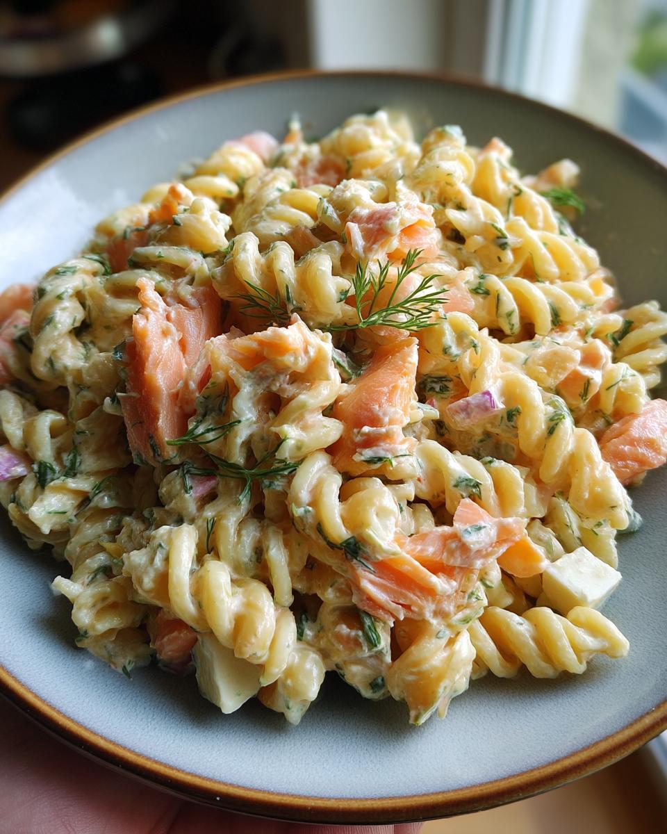 Nordic Pasta Salad with Smoked Salmon and Cream Cheese - detail 4