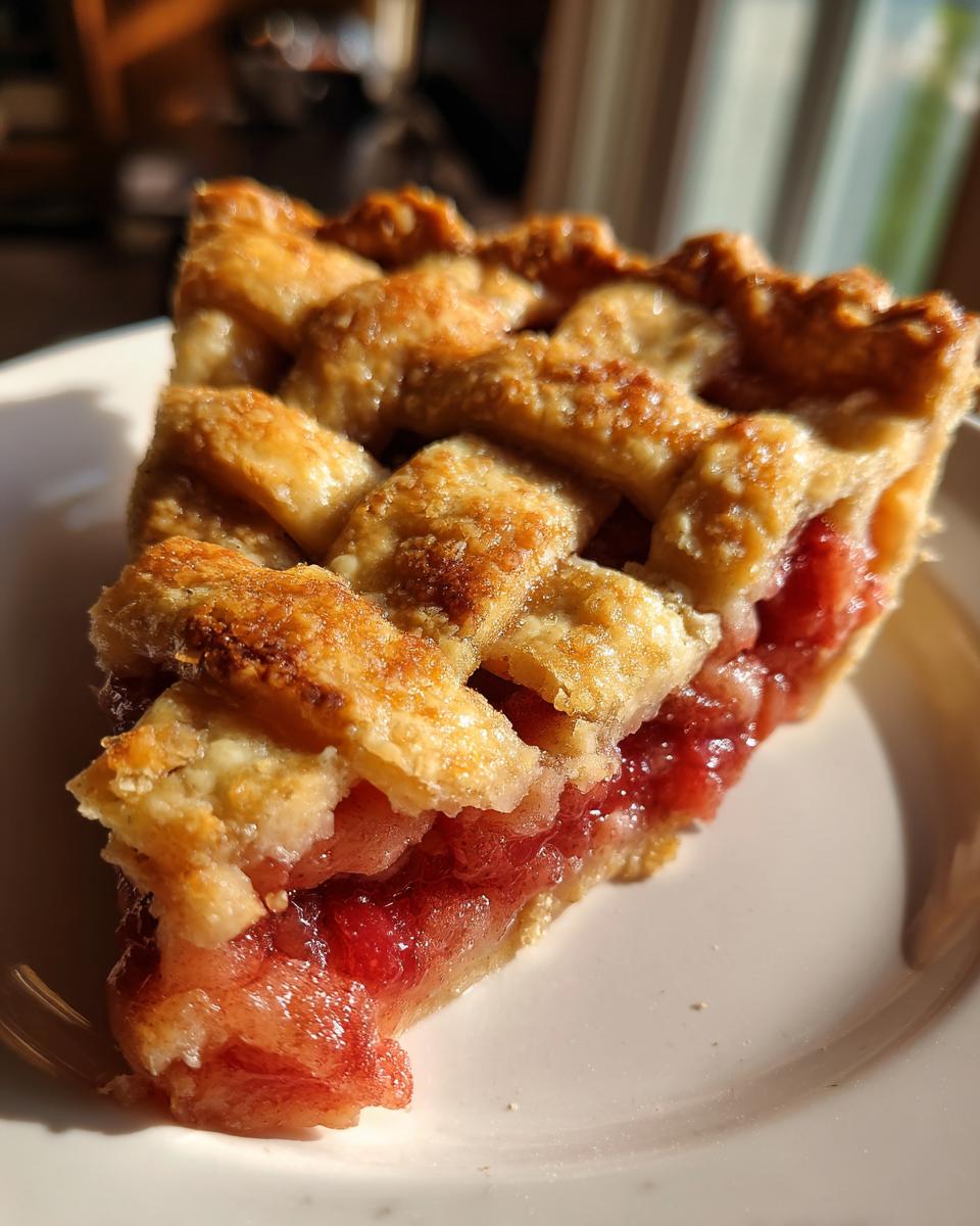 Old-Fashioned Rhubarb Pie - detail 2