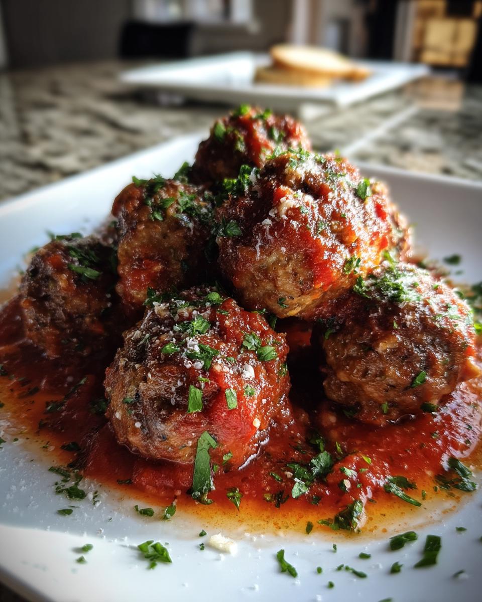 Oven Baked Italian Meatballs - detail 2