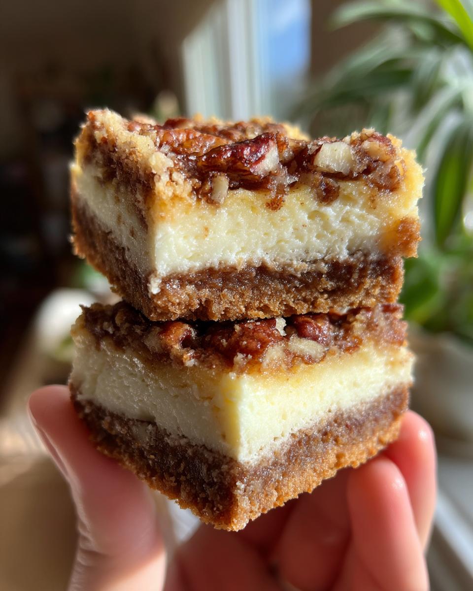 Pecan Pie Cheesecake Bars - detail 3