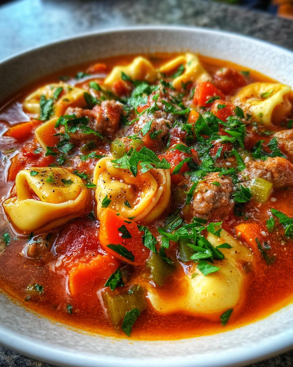 Sausage Tortellini Soup - detail 3