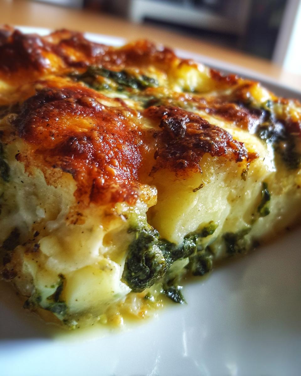 Spinach and Potato Bake - detail 1
