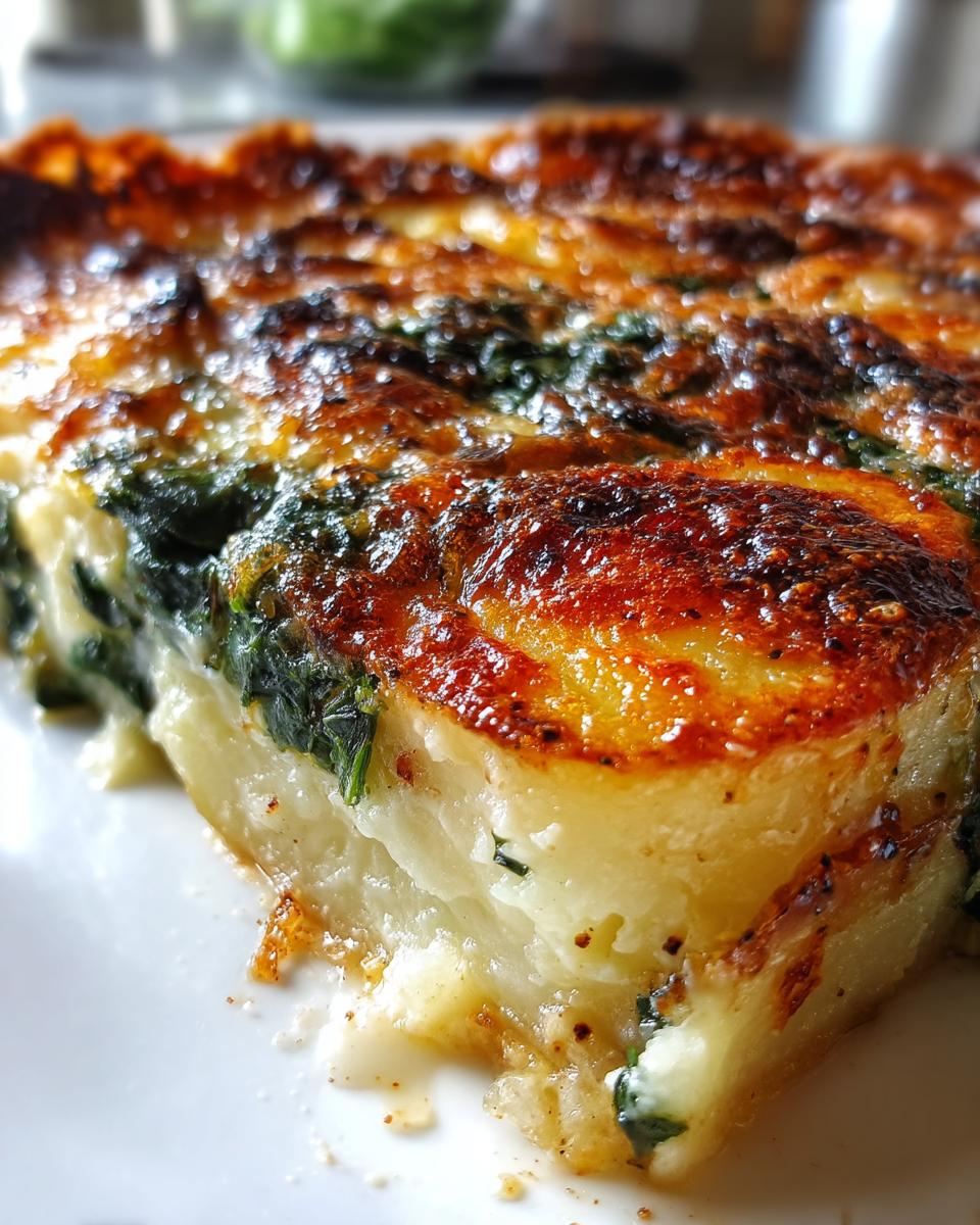 Spinach and Potato Bake - detail 2