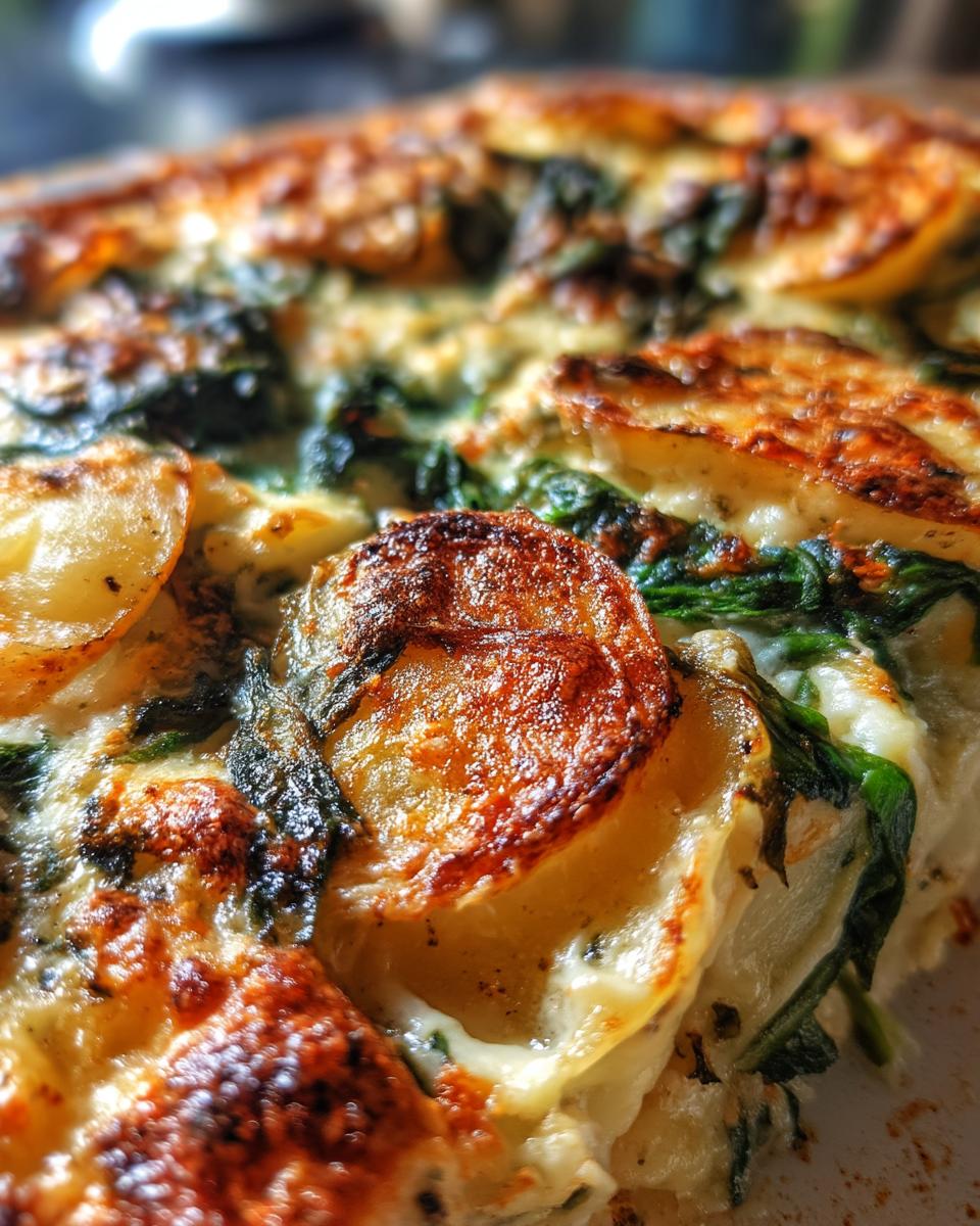 Spinach and Potato Bake - detail 3