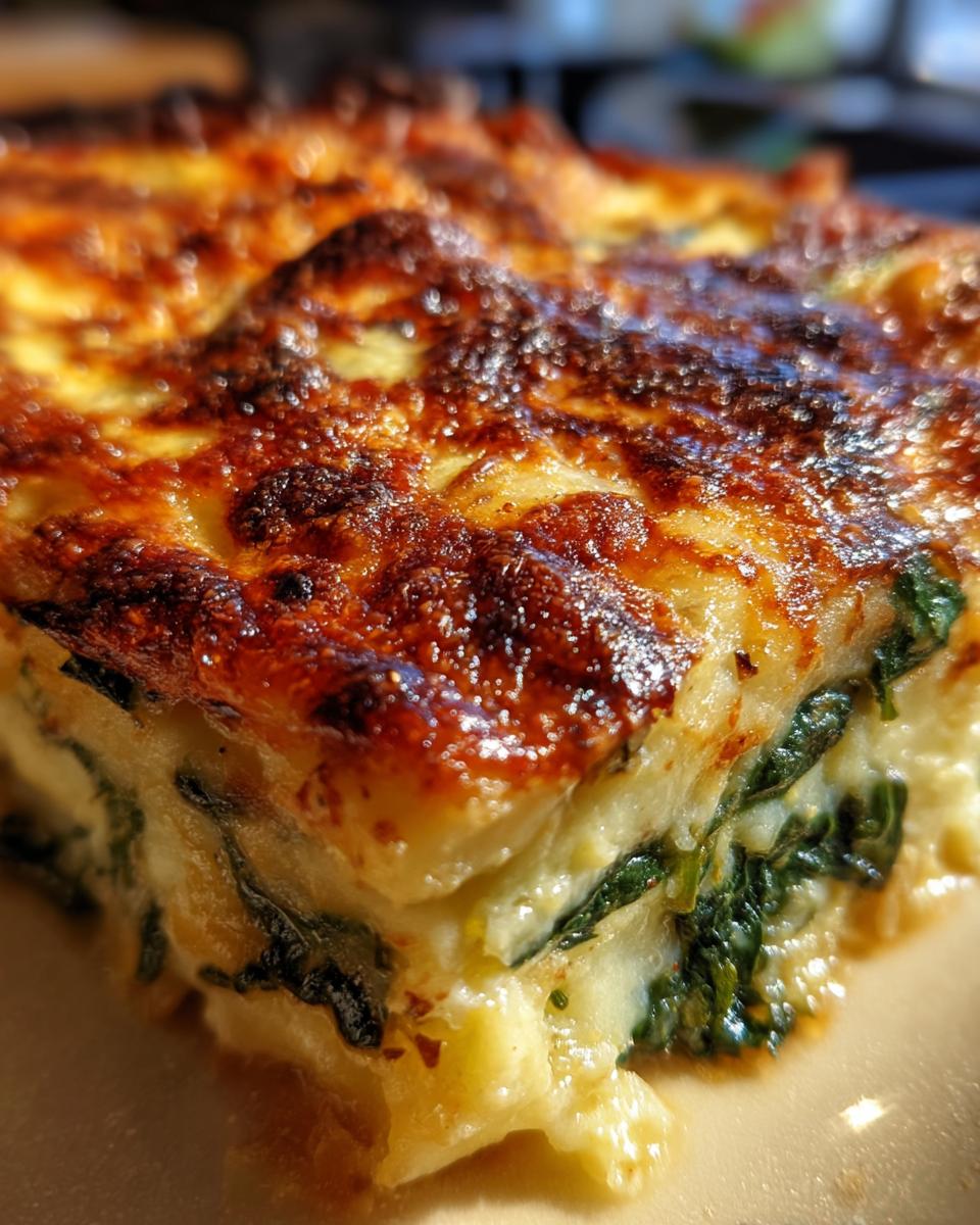 Spinach and Potato Bake - detail 4