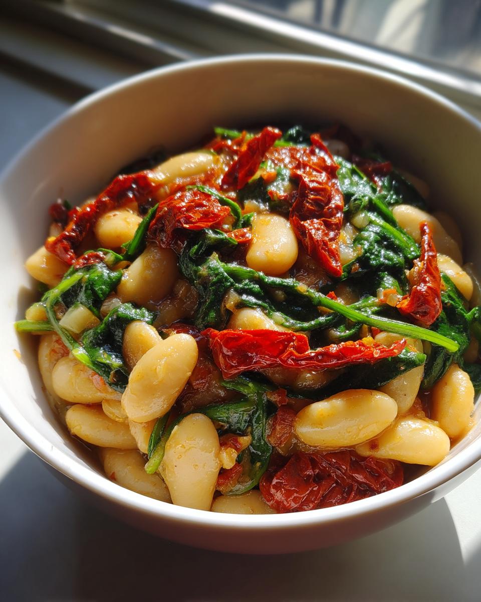 Tuscan Butter Beans with Spinach and Sun-dried Tomato - detail 1