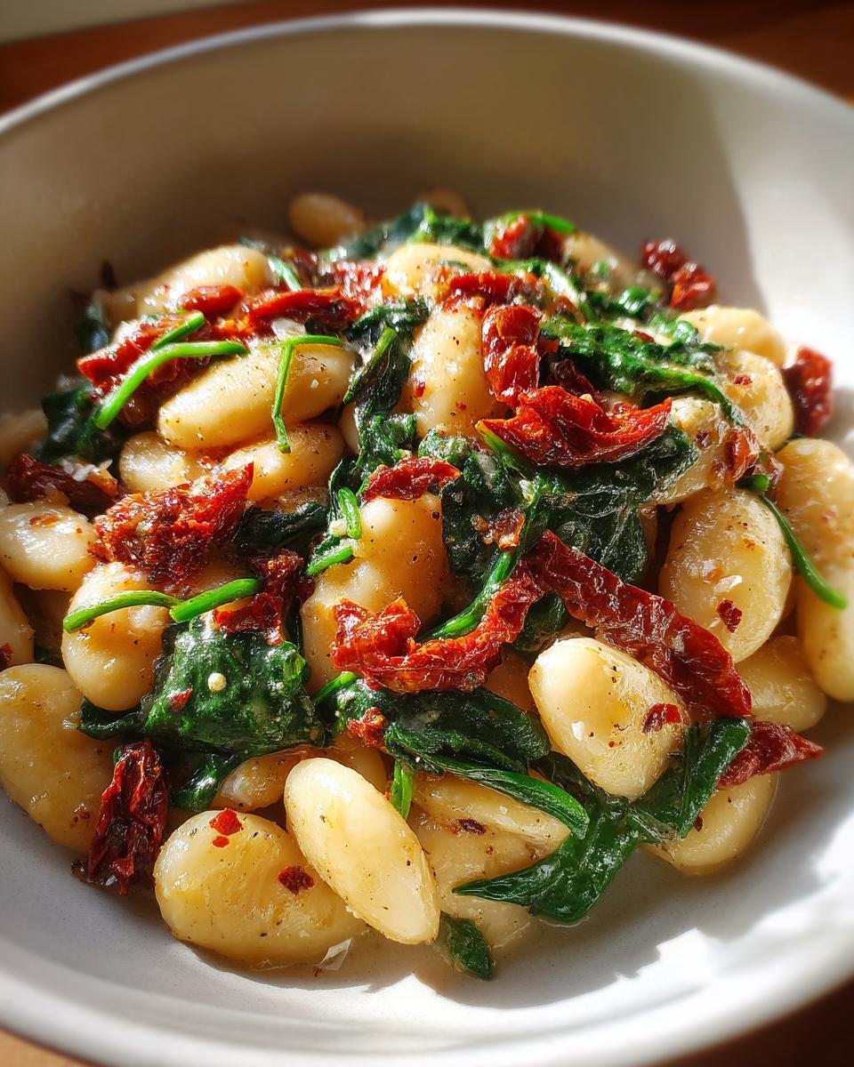 Tuscan Butter Beans with Spinach and Sun-dried Tomato - detail 2